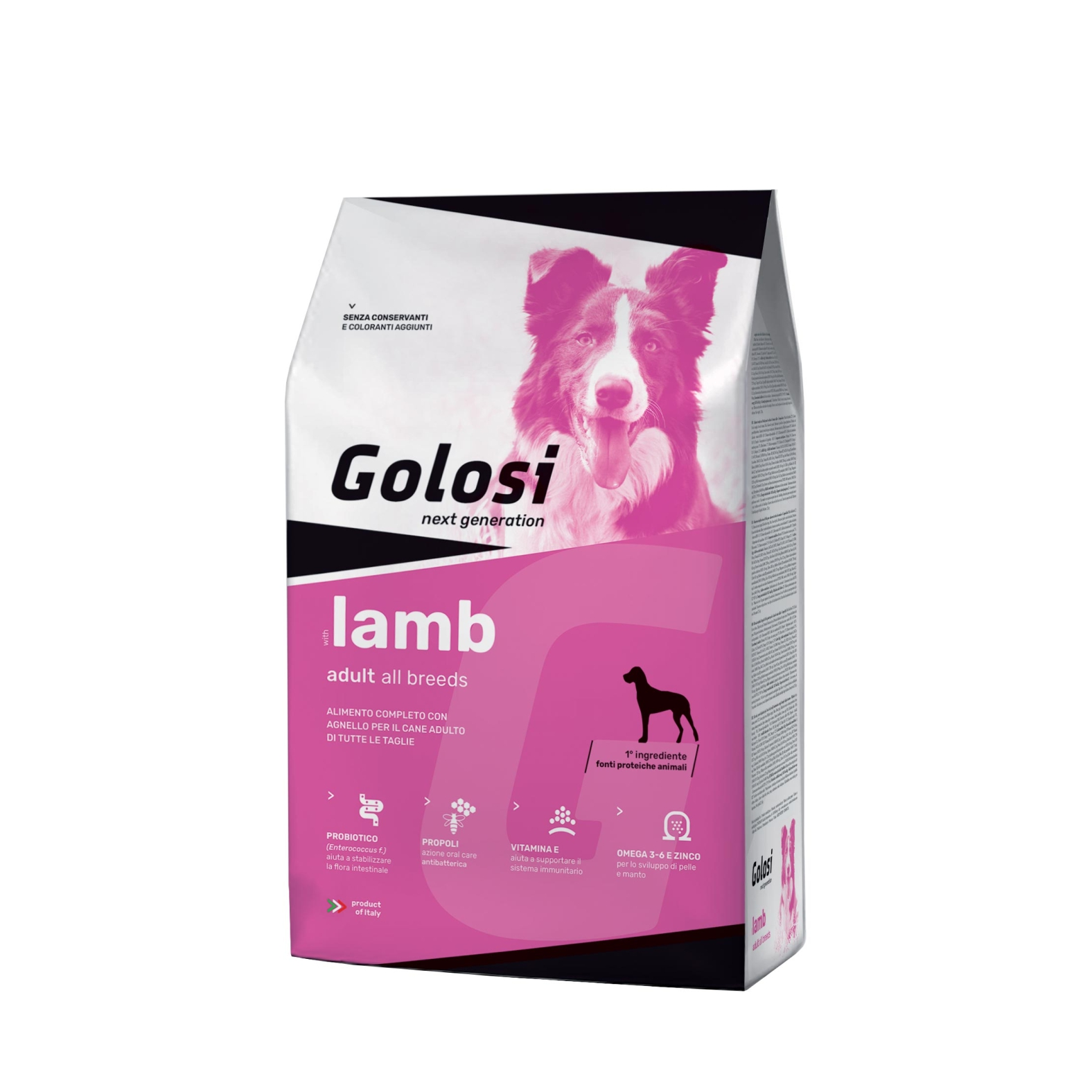 Przednia strona worka Golosi Dog Lamb